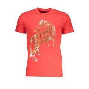 Cavalli Class Red Cotton Men Men's T-Shirt